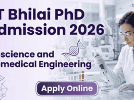 IIT Bhilai PhD Admission in Biological Sciences | Apply Online for Doctoral Programs IIT Bhilai PhD Admission 2026 Bioscience and Biomedical Engineering