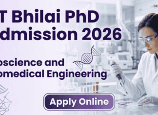 IIT Bhilai PhD Admission in Biological Sciences | Apply Online for Doctoral Programs IIT Bhilai PhD Admission 2026 Bioscience and Biomedical Engineering