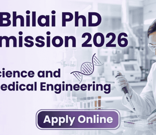 IIT Bhilai PhD Admission in Biological Sciences | Apply Online for Doctoral Programs IIT Bhilai PhD Admission 2026 Bioscience and Biomedical Engineering