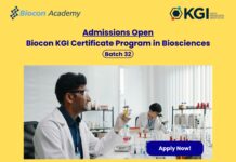 Biocon KGI Certificate Program in Biosciences Batch 32 | Admissions Open Biocon Batch 32 KGI Certificate Program