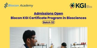 Biocon KGI Certificate Program in Biosciences Batch 32 | Admissions Open Biocon Batch 32 KGI Certificate Program