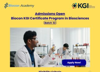 Biocon KGI Certificate Program in Biosciences Batch 32 | Admissions Open Biocon Batch 32 KGI Certificate Program
