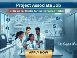 Project Associate Job at RCB (Regional Centre for Biotechnology), Faridabad. Life Sciences Candidates, Apply Now.