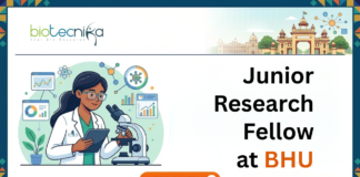 Junior Research Fellow at BHU. Life Sciences Candidates, Apply Now. ANRF-funded Biotechnology Opportunity. Earn Rs. 37,000 + 20% HRA pm.