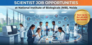 Scientist Job at National Institute of Biologicals. Life Sciences Candidates, Apply Now. Earn Up to Rs 1,42,400 per month.