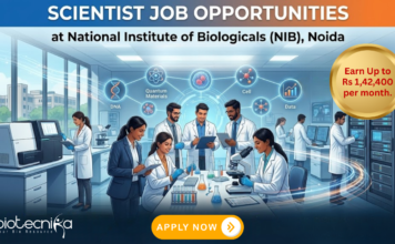 Scientist Job at National Institute of Biologicals. Life Sciences Candidates, Apply Now. Earn Up to Rs 1,42,400 per month.