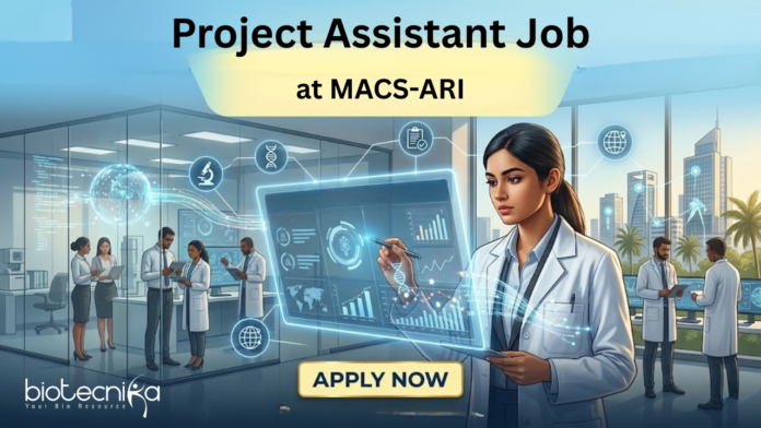Project Assistant Job at MACS-Agharkar Research Institute. Life Science Candidates, Apply Now. Job Opportunity in Pune. Project Assistant Job at MACS-Agharkar Research Institute. Life Science Candidates, Apply Now. Job Opportunity in Pune.