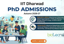 PhD Admissions at IIT Dharwad. Biosciences and Bioengineering Candidates, Apply Now. Life Sciences PhD Roles in Cancer & Infectious Disease.