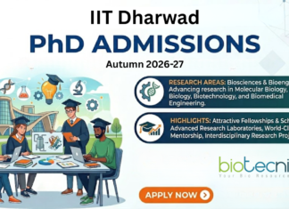 PhD Admissions at IIT Dharwad. Biosciences and Bioengineering Candidates, Apply Now. Life Sciences PhD Roles in Cancer & Infectious Disease.