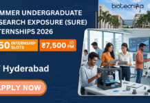 Summer Internship 2026 at IIT Hyderabad. Biology Candidates, Apply Now for the 250 Internship Slots & Earn ₹7,500 per month.