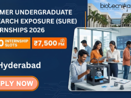 Summer Internship 2026 at IIT Hyderabad. Biology Candidates, Apply Now for the 250 Internship Slots & Earn ₹7,500 per month.