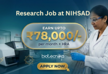 Research Job at NIHSAD (National Institute of High Security Animal Diseases). Life Sciences Candidates, Apply Now and Earn Upto ₹78,000/-