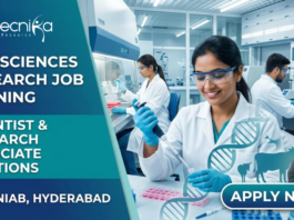 Life Sciences Research Job at NIAB (National Institute of Animal Biotechnology). Apply Now & Earn Upto ₹56,000.