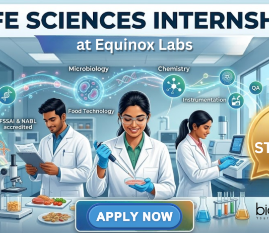 Life Sciences Internship at Equinox Labs. Apply Now For Instrumentation Intern Position and Get Stipend. Intern Opportunity in Navi Mumbai.