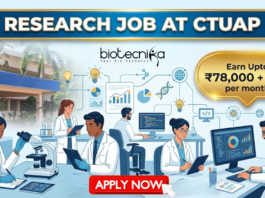 Research Jobs at CTUAP. Life Sciences Candidates, Apply Now & Earn Upto ₹78,000 + HRA Per Month. Opportunity in Andhra Pradesh.