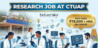 Research Jobs at CTUAP. Life Sciences Candidates, Apply Now & Earn Upto ₹78,000 + HRA Per Month. Opportunity in Andhra Pradesh.