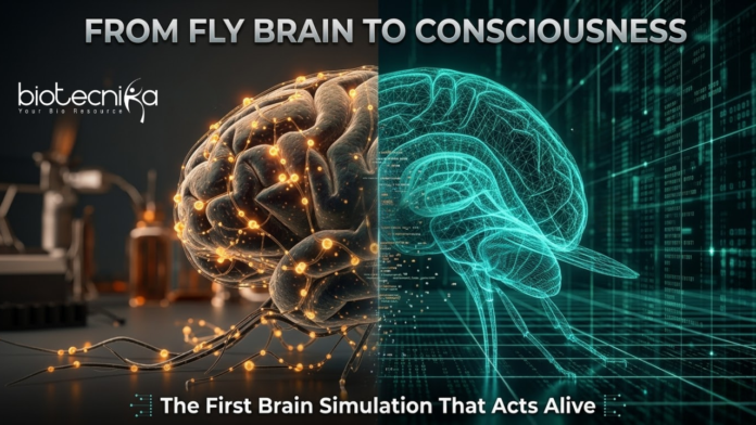 Scientists create a functioning fly brain simulation that can move and respond, raising big questions about consciousness and digital life. Scientists create a functioning fly brain simulation that can move and respond, raising big questions about consciousness and digital life.