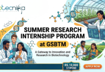 Summer Internship Program at GSBTM. Biotechnology Candidates, Apply Now. Biotechnology Internship in Gujarat. Get a Stipend of ₹10,000.