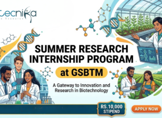 Summer Internship Program at GSBTM. Biotechnology Candidates, Apply Now. Biotechnology Internship in Gujarat. Get a Stipend of ₹10,000.