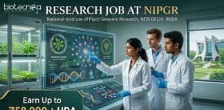 Research Jobs at NIPGR. Life Sciences Candidates, Attend The Walk-in Interview and Earn Up to ₹58,000 + HRA.