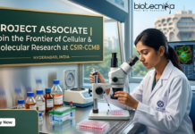Project Associate Job at CSIR-CCMB (Centre for Cellular & Molecular Biology). Biological Sciences Candidates, Apply Now.
