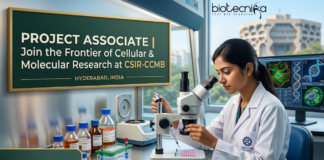 Project Associate Job at CSIR-CCMB (Centre for Cellular & Molecular Biology). Biological Sciences Candidates, Apply Now.
