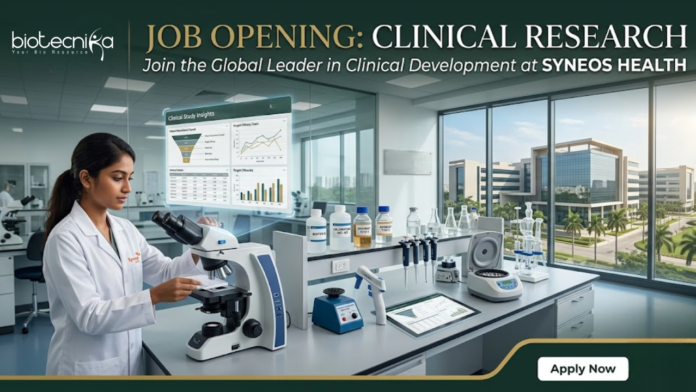Clinical Research Job at Syneos Health. Life Sciences Candidates, Apply Now. Job Opportunity in Gurgaon, India.