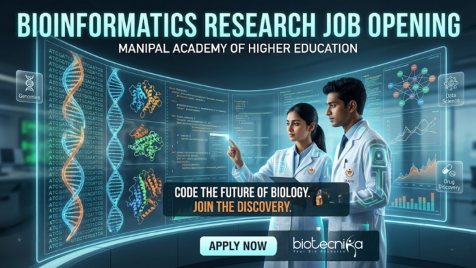 Bioinformatics Job at MAHE. Bioinformatics Candidates, Apply Now & Earn ₹56,000 + HRA per month. Research Job in Karnataka. Bioinformatics Job at MAHE. Bioinformatics Candidates, Apply Now & Earn ₹56,000 + HRA per month. Research Job in Karnataka.