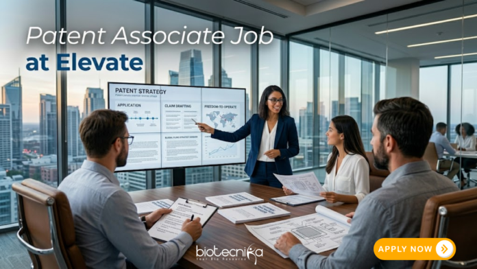 Patent Associate Job at Elevate. Biotechnology & Life Sciences Candidates, Apply Now. Elevate your Elevate career Patent Associate Job at Elevate. Biotechnology & Life Sciences Candidates, Apply Now. Elevate your Elevate career