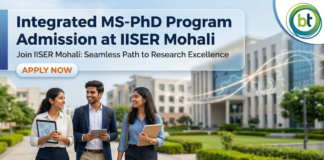 PhD Program at IISER Mohali. Biology Candidates, Apply Now For Admissions to Integrated MS-PhD Program August 2026.