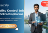 Quality Control Job at Vickro Biopharma. Biotechnology, Microbiology, Biochemistry Freshers Candidates, Apply Now.