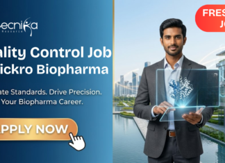 Quality Control Job at Vickro Biopharma. Biotechnology, Microbiology, Biochemistry Freshers Candidates, Apply Now.