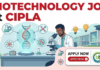 Biotechnology Job at Cipla. Apply Now For Team Member - Launch Execution Role. Job Opportunity in Maharashtra.