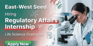 Regulatory Affairs Internship at East-West Seed Bengaluru for Agriculture graduates | Life Sciences Internship