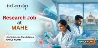 Research Job at MAHE (Manipal Academy of Higher Education). Life Sciences & Clinical Research Candidates, Apply Now.
