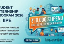 Internship for Life Science Students at IIPE, Visakhapatnam. Apply Now & Get a stipend of ₹10,000. Internship for Life Science & STEM fields.