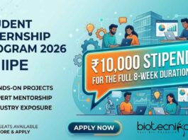 Internship for Life Science Students at IIPE, Visakhapatnam. Apply Now & Get a stipend of ₹10,000. Internship for Life Science & STEM fields.