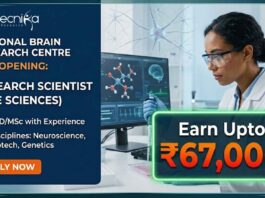 Life Sciences Scientist Job at NBRC. Life Sciences Candidates, Apply Now For Research Scientist Role and Earn Upto ₹67,000.