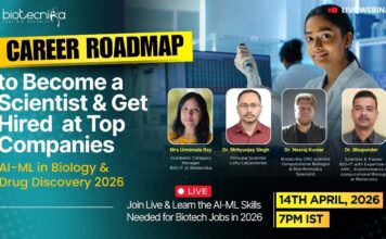 FREE WEBINAR – How to Become a Scientist in AI ML & Drug Discovery – Get Hired at Top Companies – REGISTER NOW How to Become a Scientist in AI ML Drug Discovery- Master Class. Join a free webinar on AI-ML in biology & drug discovery. Learn career roadmap, skills, and how to get hired in top biotech companies