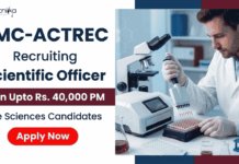 Life Sciences Job at TMC ACTREC | Earn Upto Rs. 40,000 | Walk-In for Scientific Officer Role TMC ACTREC Recruitment - Scientific Officer Vacancy. Attend the Walk-In Interview for Life Sciences Jobs and Biotechnology Career Growth.