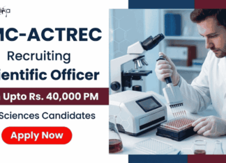 Life Sciences Job at TMC ACTREC | Earn Upto Rs. 40,000 PM | Scientific Officer Role TMC ACTREC Recruitment - Scientific Officer Vacancy. Attend the Walk-In Interview for Life Sciences Jobs and Biotechnology Career Growth.