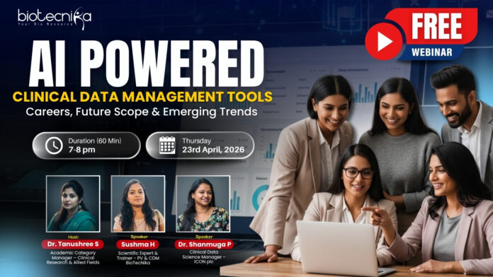 AI Powered Clinical Data Management Tools Thumbnail. Discover AI-powered Clinical Data Management careers. Learn tools, trends & job roadmap in this free webinar. Limited seats—register now!