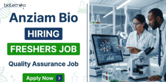 Quality Assurance Job at ANZIAM Bio. B.Sc/M.Sc Life Sciences candidates Seeking QA Jobs with ₹20,000 salary Apply Now.