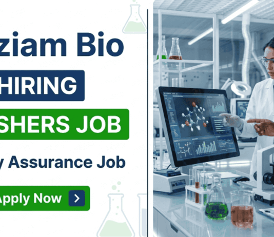Quality Assurance Job at ANZIAM Bio. B.Sc/M.Sc Life Sciences candidates Seeking QA Jobs with ₹20,000 salary Apply Now.