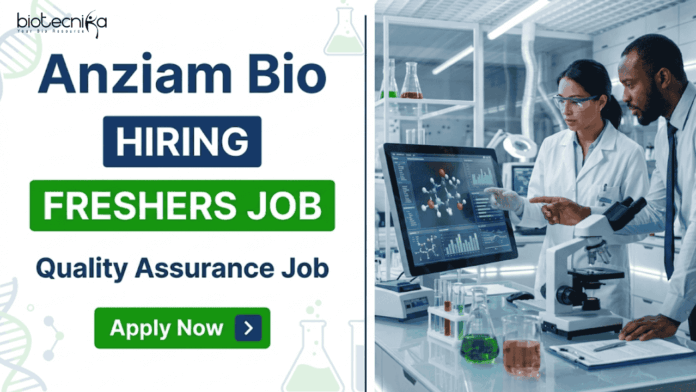 Anziam Bio (1) Quality Assurance Job at ANZIAM Bio. B.Sc/M.Sc Life Sciences candidates Seeking QA Jobs with ₹20,000 salary Apply Now.