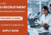 Govt Research Jobs at BHU | Freshers are Eligible | Life Sciences Candidates Apply Now Apply for Research Jobs through BHU Recruitment . JRA Vacancy for Life Sciences Career aspirants. Check Eligibility, Salary, and Apply Now.