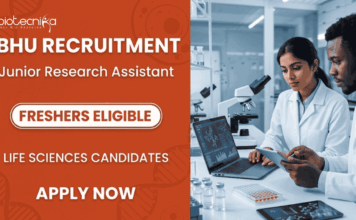 Govt Research Jobs at BHU | Freshers are Eligible | Life Sciences Candidates Apply Now Apply for Research Jobs through BHU Recruitment . JRA Vacancy for Life Sciences Career aspirants. Check Eligibility, Salary, and Apply Now.