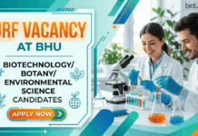JRF Vacancy at Banaras Hindu University | Work on Environment and Sustainable Development Research Apply for JRF Vacancy under BHU Recruitment. Biotechnology Career Opportunity in CSIR Project. Check Eligibility and Apply Now.