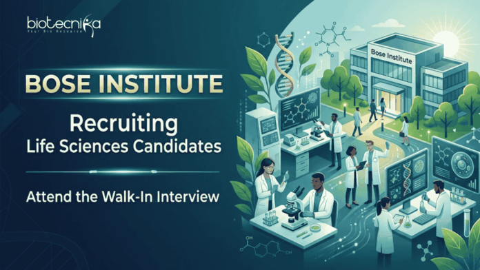 BOSE Institute Apply for Bose Institute Recruitment. Walk-in Research Jobs for Project Associate with ₹35,000 + HRA. Build your Career in Life Sciences.