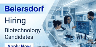 Beiersdorf Hiring in Mumbai. Biotechnology Candidates Apply Now for Researcher Job in R&D and Formulation Development.
